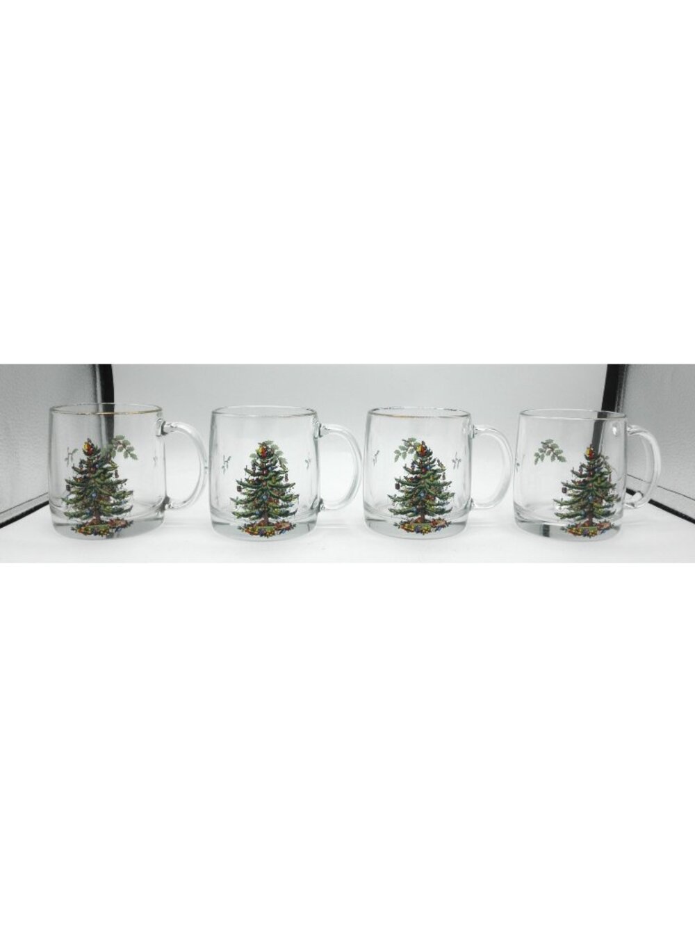 12 Ounce Glassware Mug Christmas Tree by Spode Set of 4 Pattern Code: SP CHT
